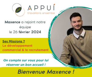 Bienvenue Maxence - APPUI TRAVAILLONS ENSEMBLE 86130 JAUNAY-MARIGNY